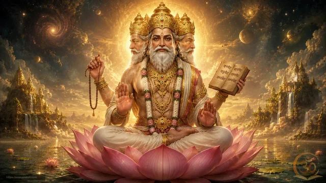 Shri Brahma Chalisa Lyrics (Full) + Meaning in Hindi & English