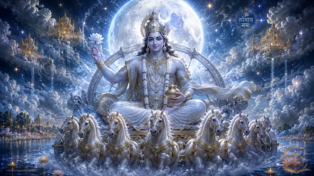 Shri Chandra Chalisa Complete Lyrics & Meaning in Hindi & English