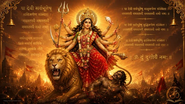 Shri Durga Ashtakam Full Lyrics with Hindi & English Meaning