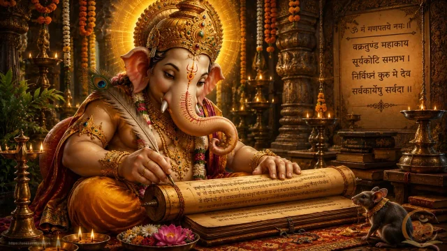 Shri Ganesh Chalisa (गणेश चालीसा) Lyrics + Meaning in Hindi & English | विघ्न हटाएं, सफलता पाएं