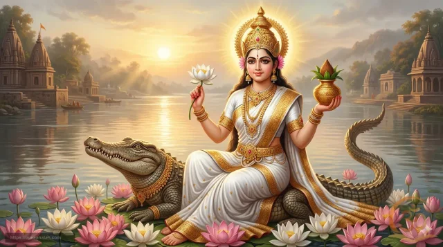 Shri Ganga Chalisa Complete Lyrics & Meaning in Hindi & English