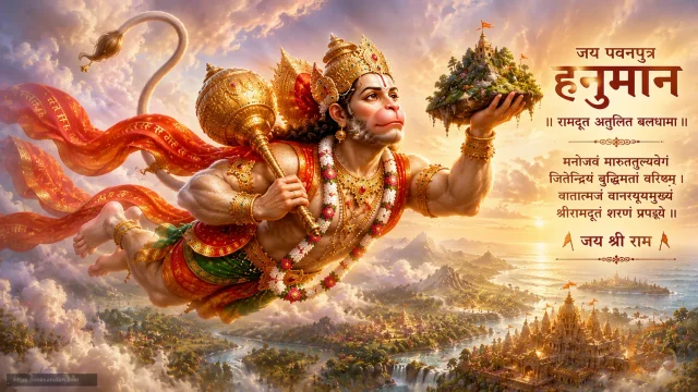 Hanuman Chalisa (हनुमान चालीसा) Lyrics with Hindi & English Meaning