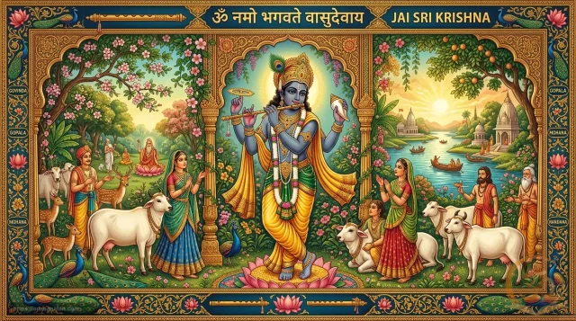 Shri Krishna Stotra Full Lyrics with Hindi & English Meaning