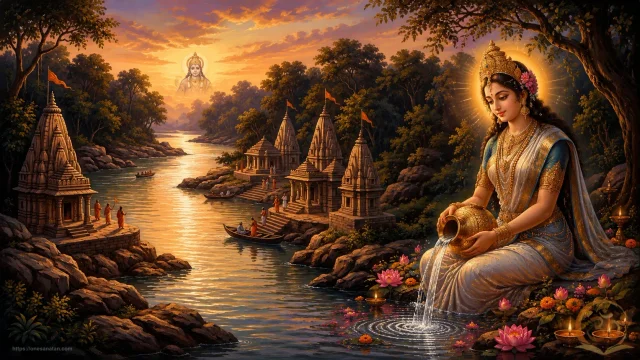 Shri Narmada Chalisa Lyrics (Full) + Meaning in Hindi & English | Peace & Stability