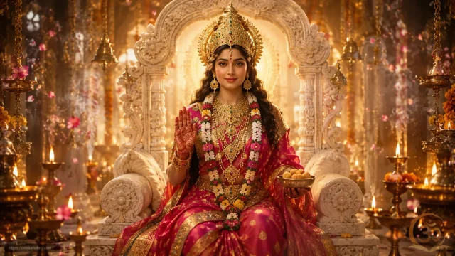 Shri Santoshi Mata Chalisa Lyrics (Full) + Meaning in Hindi & English